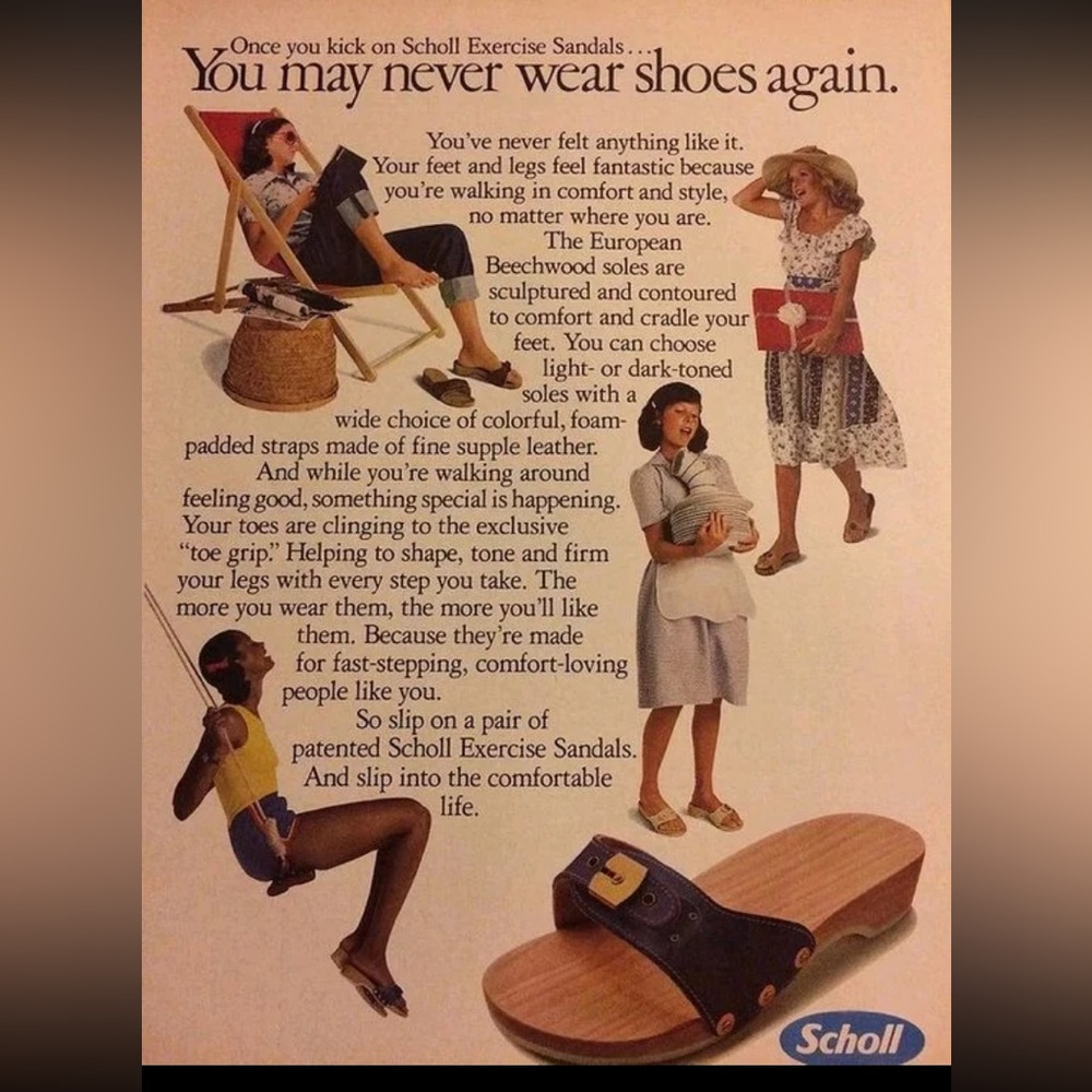 70’s Nostalgia Dr. Scholl's Original Collection White Leather Clogs - Picture 8 of 8